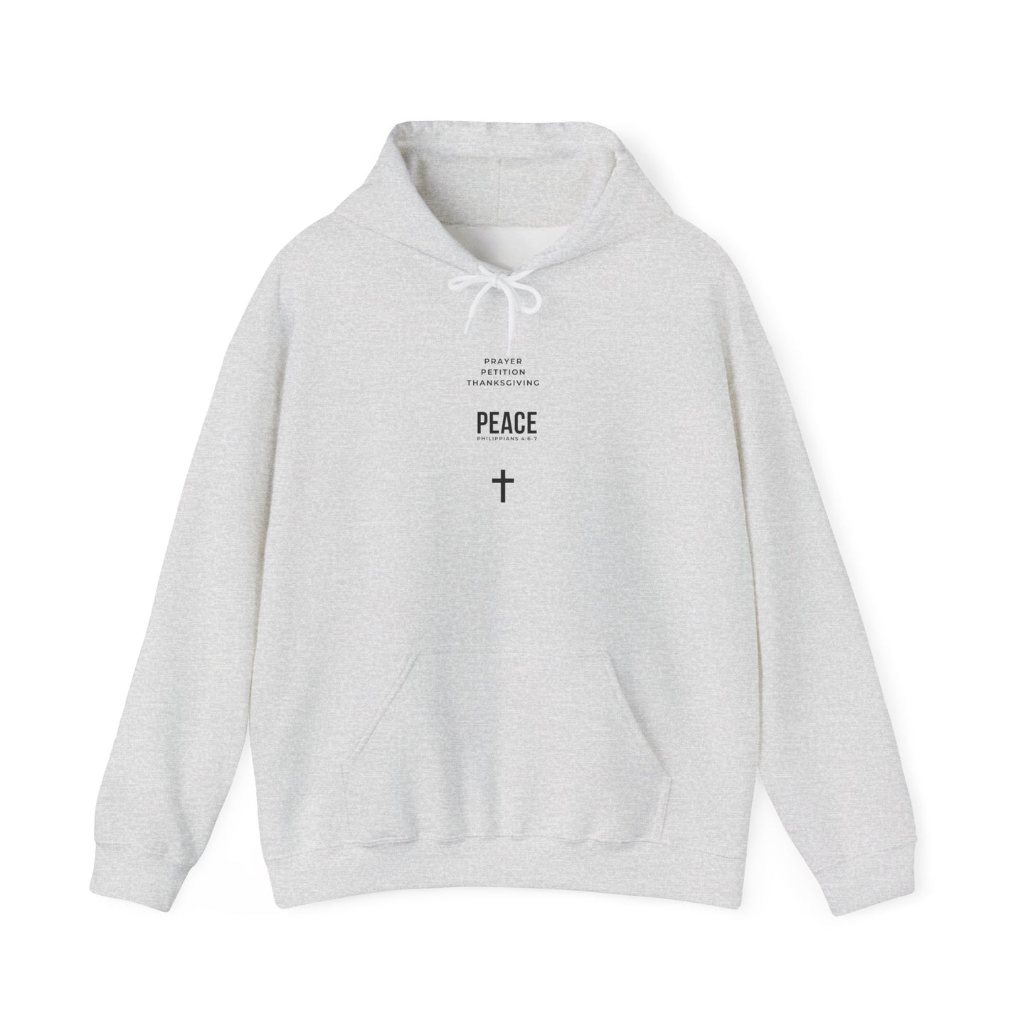 Minimal 3 Steps to Peace with Hoodie — Christian Faith Sweatshirt