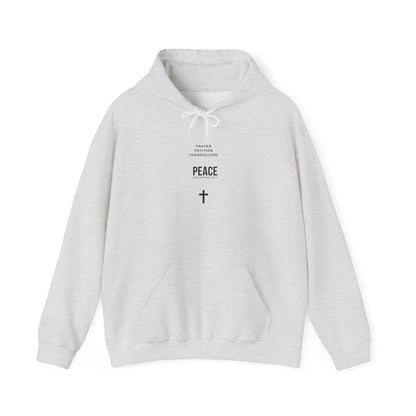 Minimal 3 Steps to Peace with Hoodie — Christian Faith Sweatshirt