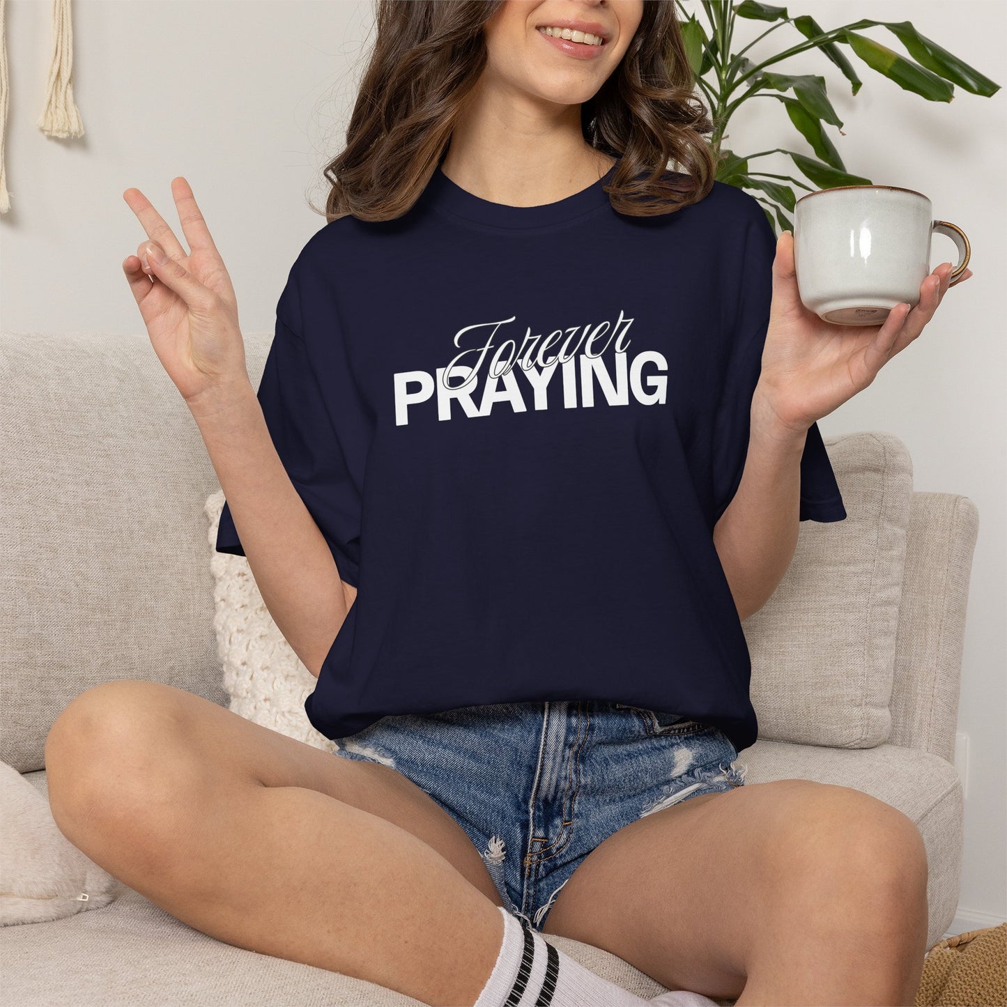 Forever Praying Tee — Inspirational Christian Faith T-Shirt