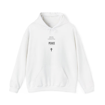 Minimal 3 Steps to Peace with Hoodie — Christian Faith Sweatshirt