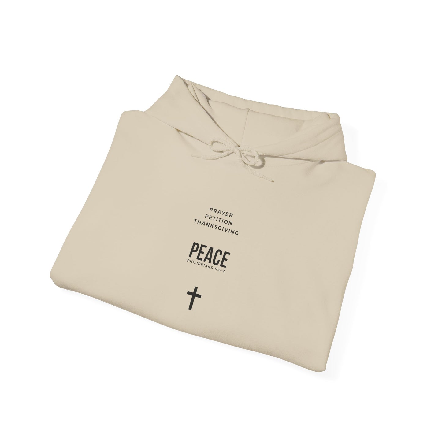 Minimal 3 Steps to Peace with Hoodie — Christian Faith Sweatshirt