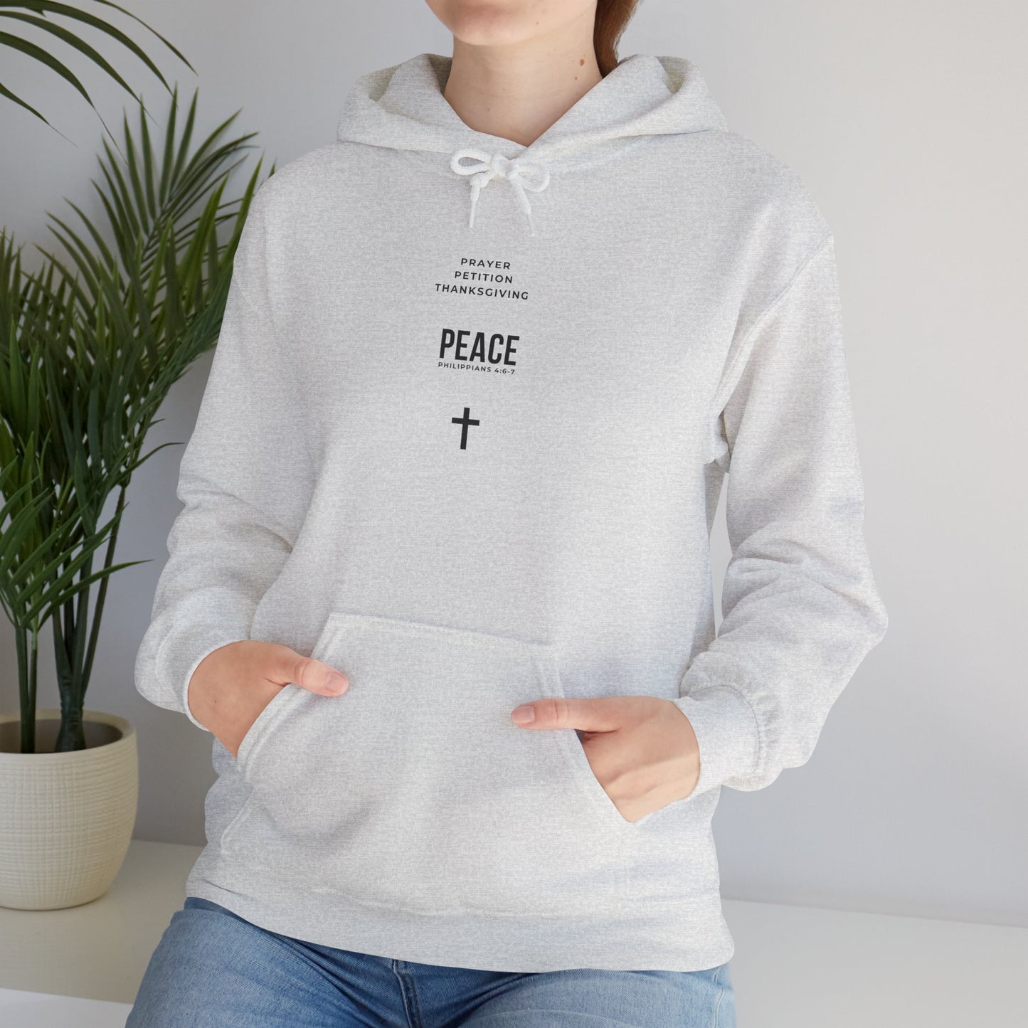 Minimal 3 Steps to Peace with Hoodie — Christian Faith Sweatshirt