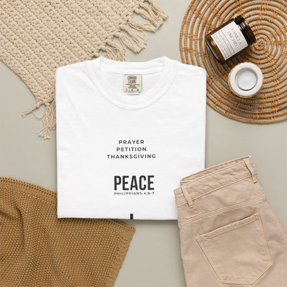 3 Steps To Peace Comfort Colors® Tee | Faith Based Unisex T-Shirt