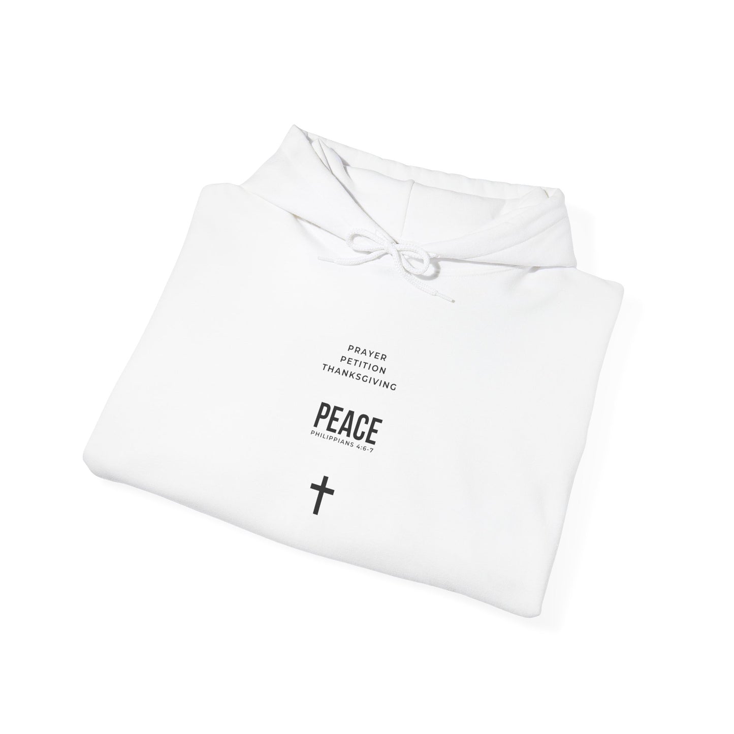 Minimal 3 Steps to Peace with Hoodie — Christian Faith Sweatshirt