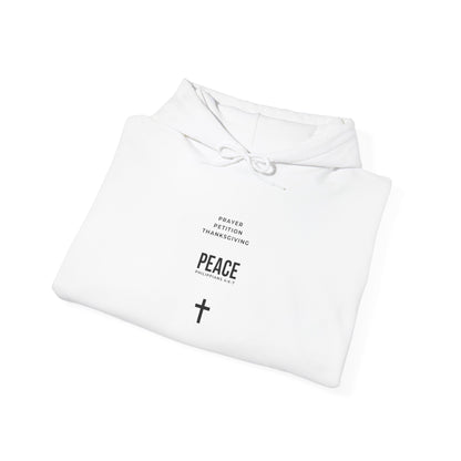 Minimal 3 Steps to Peace with Hoodie — Christian Faith Sweatshirt