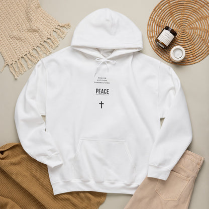 Minimal 3 Steps to Peace with Hoodie — Christian Faith Sweatshirt
