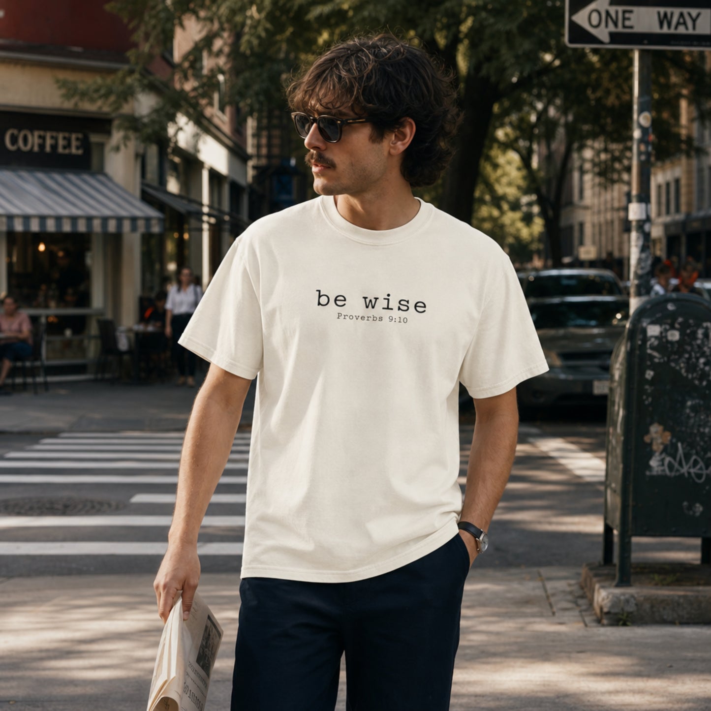 Be Wise T-Shirt — Minimalist Christian Tee (Proverbs 9:10)