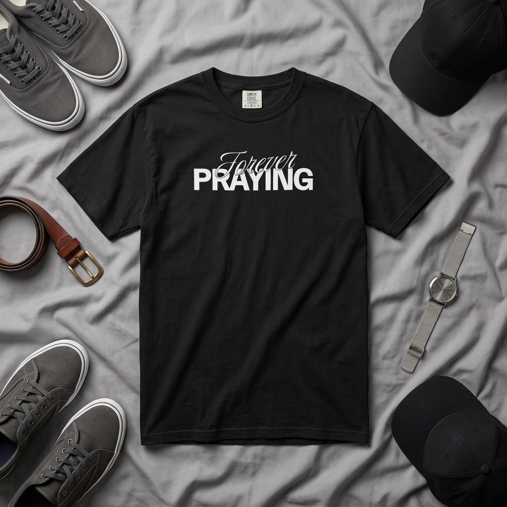 Forever Praying Tee — Inspirational Christian Faith T-Shirt