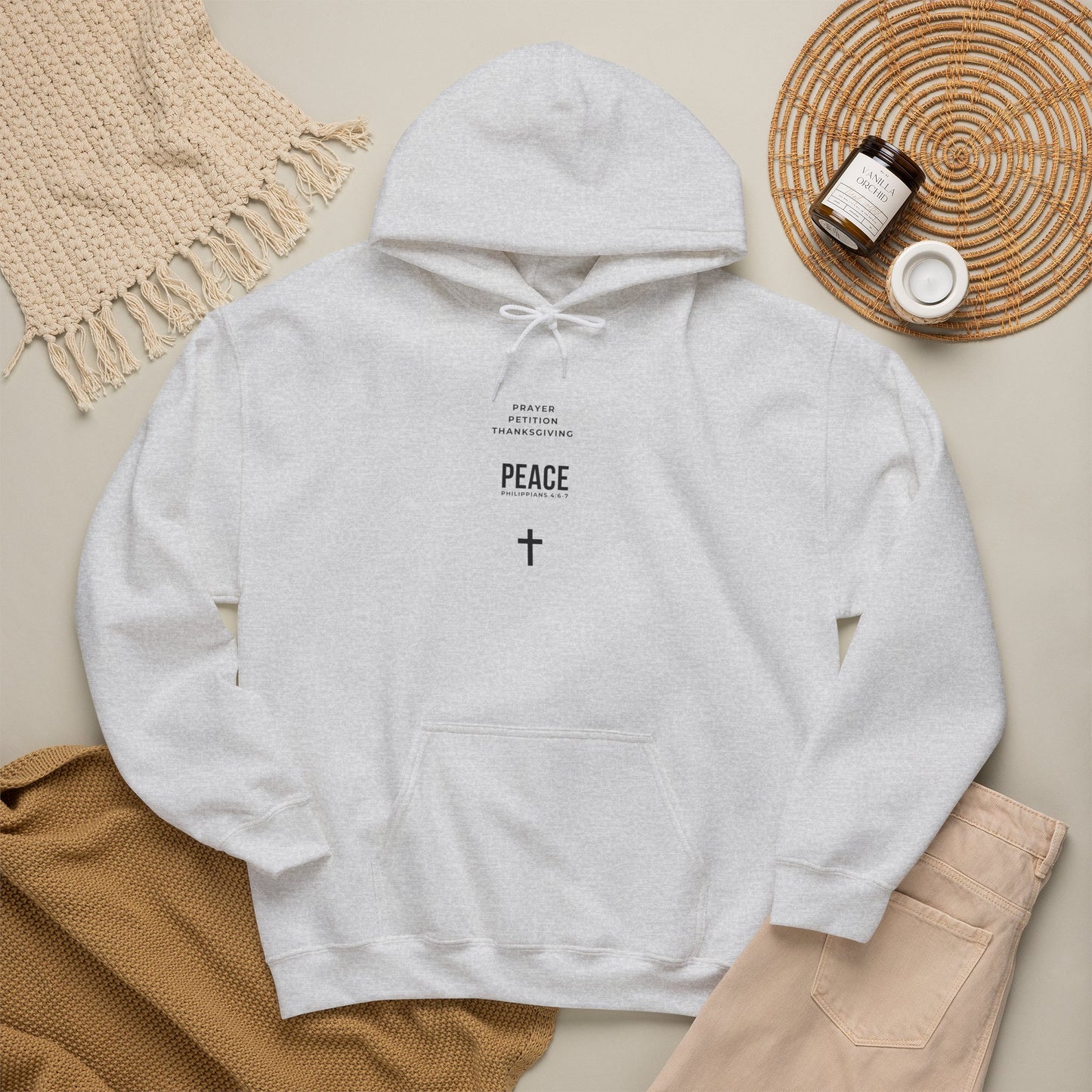 Minimal 3 Steps to Peace with Hoodie — Christian Faith Sweatshirt