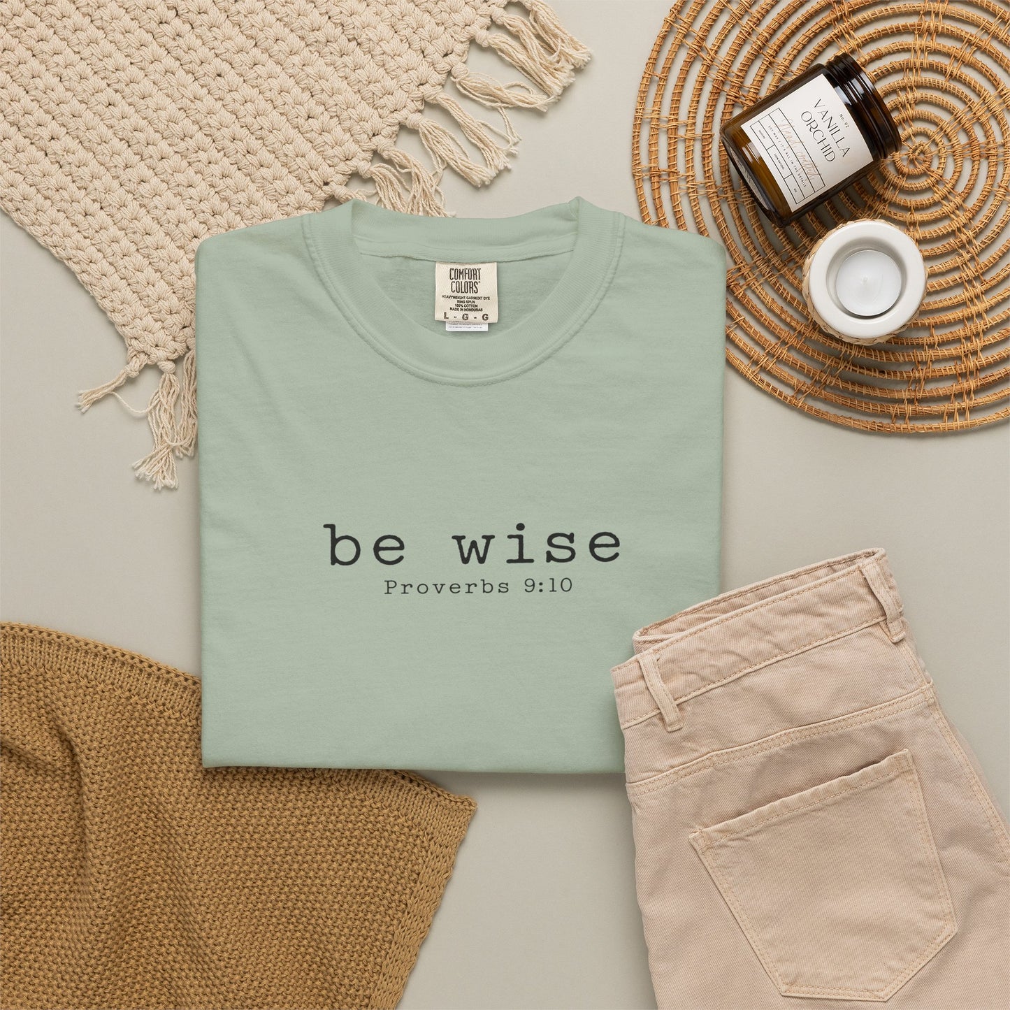 Be Wise T-Shirt — Minimalist Christian Tee (Proverbs 9:10)