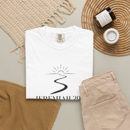 T-Shirt — Jeremiah 29:11 Faith Graphic Tee (Hopeful Path Scripture Design)