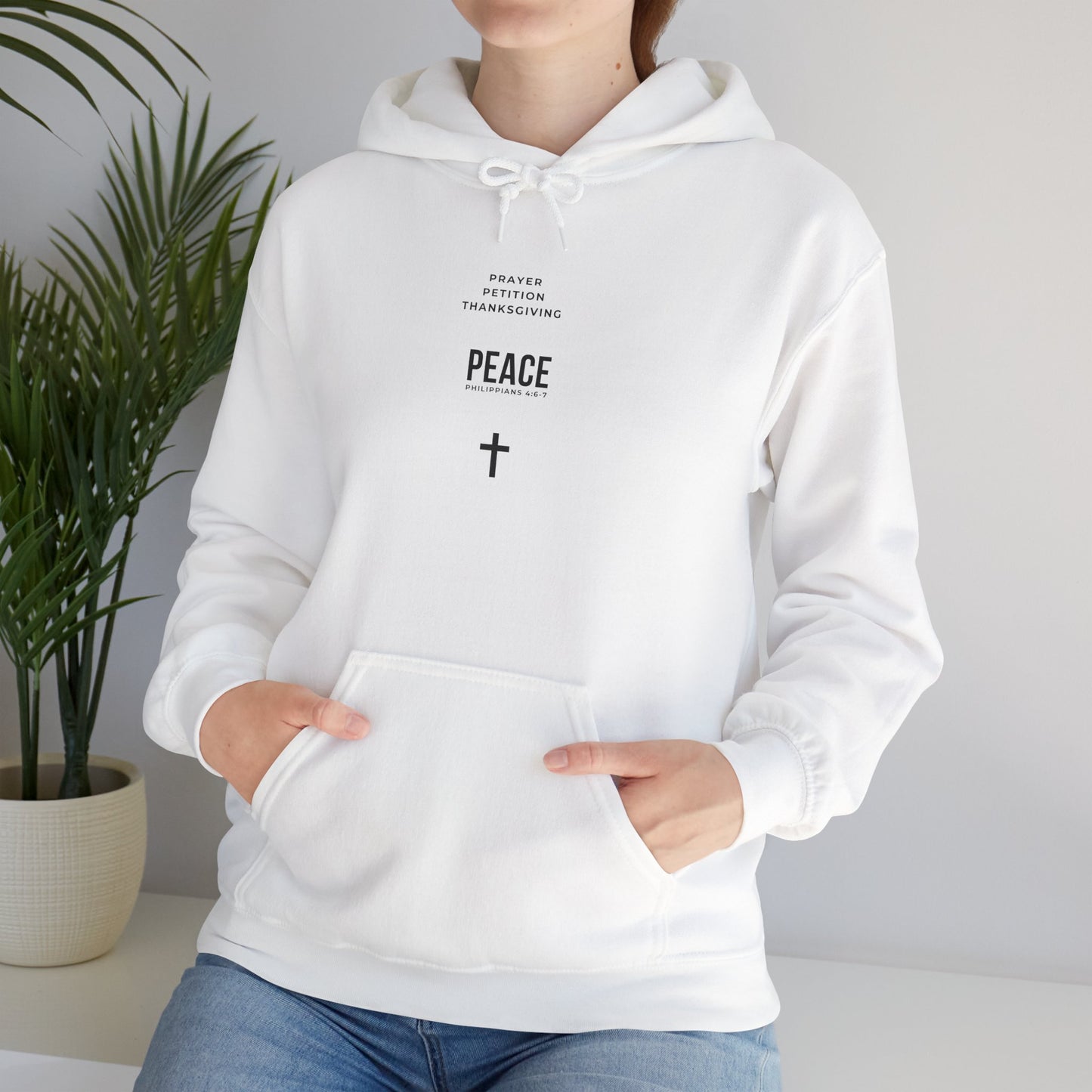 Minimal 3 Steps to Peace with Hoodie — Christian Faith Sweatshirt