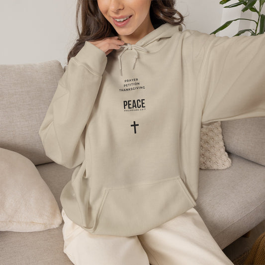 Minimal 3 Steps to Peace with Hoodie — Christian Faith Sweatshirt